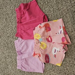 Pink and Purple Kids Shorts Set